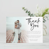 Moderne 6 Foto Passen getrouwd Script Weddenschap  Kaart (Staand voorkant)