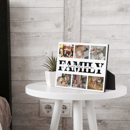 Moderne 6 foto White Family Foto Collage Fotoplaat