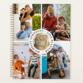 Moderne 6 fotocollage gepersonaliseerd 2025 planner (Voorkant)