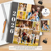 Moderne 6 Fotocollage Gepersonaliseerde Planner