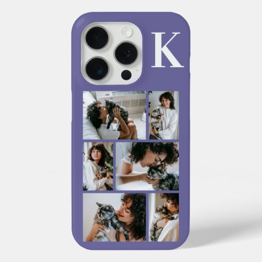 Moderne 6 Huisdier Foto Paars Case-Mate iPhone Case (Achterkant)