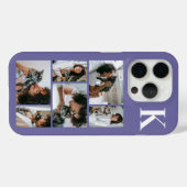 Moderne 6 Huisdier Foto Paars Case-Mate iPhone Case (Achterkant (horizontaal))