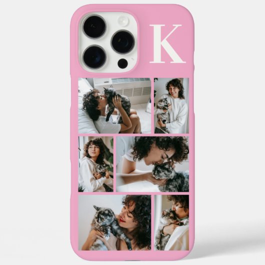 Moderne 6 Huisdier Foto Roze Case-Mate iPhone Case (Achterkant)
