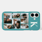 Moderne 6 Huisdier Foto Teal Case-Mate iPhone Case (Achterkant (horizontaal))