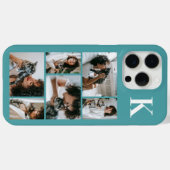 Moderne 6 Huisdier Foto Teal Case-Mate iPhone Case (Achterkant (horizontaal))