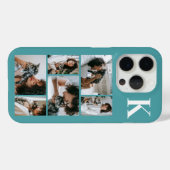 Moderne 6 Huisdier Foto Teal Case-Mate iPhone Case (Achterkant (horizontaal))