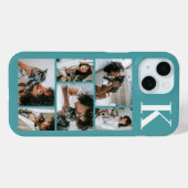 Moderne 6 Huisdier Foto Teal Case-Mate iPhone Case (Achterkant (horizontaal))
