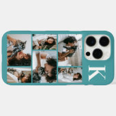 Moderne 6 Huisdier Foto Teal Case-Mate iPhone Case (Achterkant (horizontaal))