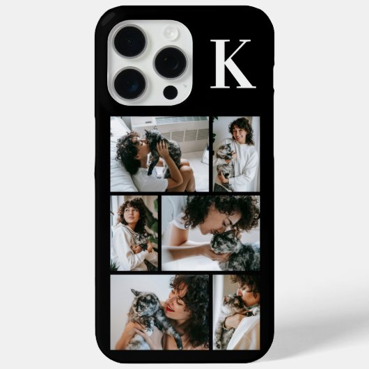 Moderne 6 Huisdier Foto Zwart Case-Mate iPhone Case (Achterkant)
