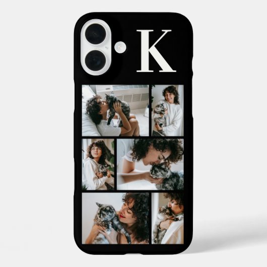 Moderne 6 Huisdier Foto Zwart Case-Mate iPhone Case (Achterkant)
