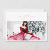 moderne 6 multi Photo Collage RED vrolijke kerst Feestdagenkaart (Achterkant)