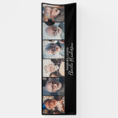 Moderne 6-Photo Custom Text Funeral Banner (Verticaal)