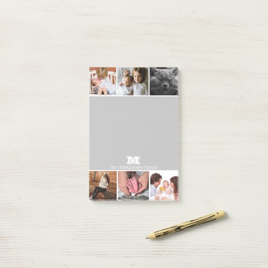 Moderne 6-reeks fotostrip | Gepersonaliseerd Post-it® Notes (Op bureau)