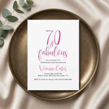 Moderne 70 en Fabulous Roze 70ste Verjaardagsfeest