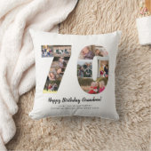 Moderne 70e Nummer Fotocollage Custom Greeting Kussen (Deken)