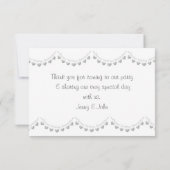 Moderne 70e platina trouwdag bunting bedankkaart (Achterkant)