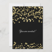 Moderne 70e verjaardag Gold Foil Confetti Kaart (Achterkant)