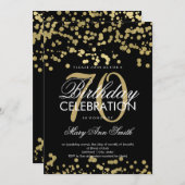 Moderne 70e verjaardag Gold Foil Confetti Kaart (Voorkant / Achterkant)