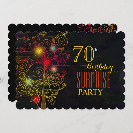 Moderne 70e verrassingsdag kaart (Voorkant / Achterkant)
