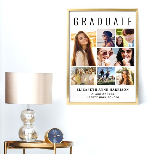 Moderne 7 Foto Afstudeerfeest Welkom Poster