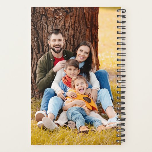 Moderne 7 fotocollage gepersonaliseerde planner (Achterkant)