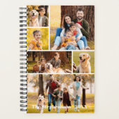 Moderne 7 fotocollage gepersonaliseerde planner (Voorkant)