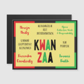 Moderne 7 Principes Groen Rood Zwart Kwanzaa (Voorkant / Achterkant)