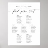 Moderne 7 tafels Vind uw stoel kaart Poster (Voorkant)