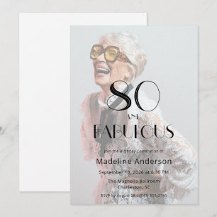 Moderne 80 & Fabulous Foto 80ste verjaardag Kaart