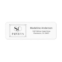 Moderne 80 & Fabulous Verjaardags Retouradres