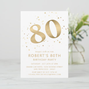 Moderne 80e 80e verjaardag foto Gouden Glitter Kaart
