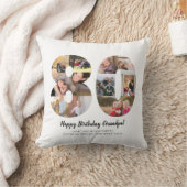 Moderne 80e Nummer Fotocollage Custom Greeting Kussen (Deken)