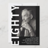 Moderne 80e verjaardag Foto 80e verjaardag Kaart (Voorkant)