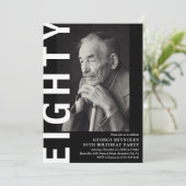 Moderne 80e verjaardag Foto 80e verjaardag Kaart (Staand voorkant)