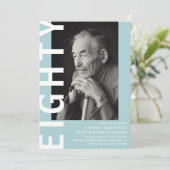 Moderne 80e verjaardag Foto 80e verjaardag Kaart (Staand voorkant)