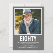 Moderne 80e verjaardag Foto 80e verjaardag Kaart (Voorkant)