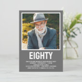 Moderne 80e verjaardag Foto 80e verjaardag Kaart (Staand voorkant)