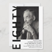 Moderne 80e verjaardag Foto 80e verjaardag Kaart (Voorkant)