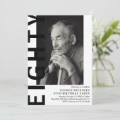 Moderne 80e verjaardag Foto 80e verjaardag Kaart (Staand voorkant)