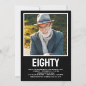 Moderne 80e verjaardag Foto 80e verjaardag Kaart (Voorkant)
