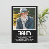 Moderne 80e verjaardag Foto 80e verjaardag Kaart (Staand voorkant)