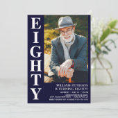 Moderne 80e verjaardag Foto 80e verjaardag Kaart (Staand voorkant)