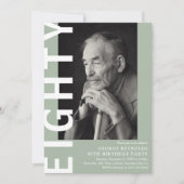 Moderne 80e verjaardag Foto 80e verjaardag Kaart (Voorkant)