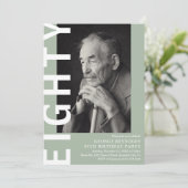 Moderne 80e verjaardag Foto 80e verjaardag Kaart (Staand voorkant)