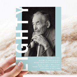 Moderne 80e verjaardag Foto 80e verjaardag Kaart