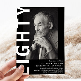 Moderne 80e verjaardag Foto 80e verjaardag Kaart