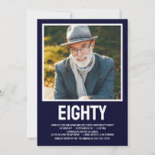 Moderne 80e verjaardag Foto 80e verjaardag Kaart (Voorkant)