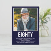 Moderne 80e verjaardag Foto 80e verjaardag Kaart (Staand voorkant)