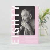 Moderne 80e verjaardag Foto 80e verjaardag Kaart (Staand voorkant)