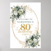 Moderne 80ste Boho Botanische Welkomstbord Poster (Voorkant)